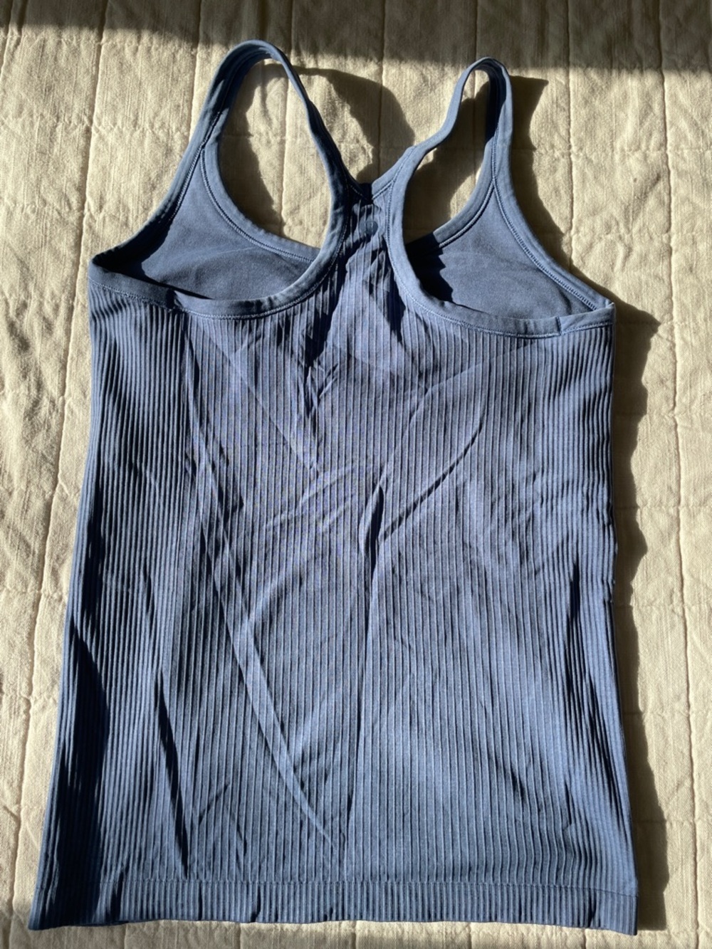 Align Ribbed Racerback Tank Top - Blue - Picture 2 of 4